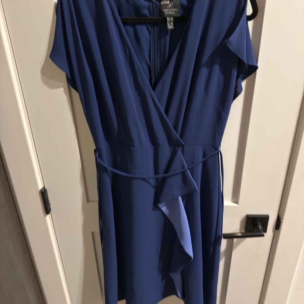Elegant Blue Wrap Dress